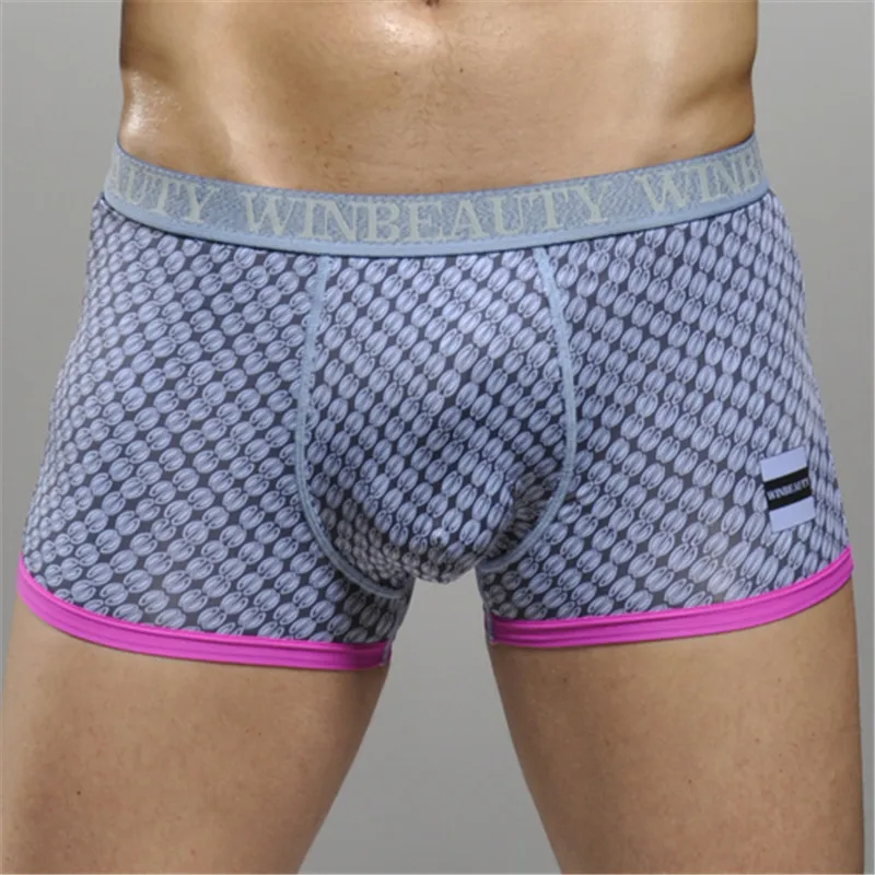 2017 New Win Brand Men Underwear Low-waisted Silk Sleepwear Breathable Underpant Comfortable Boxers M-XXXL Free shipping | Мужская