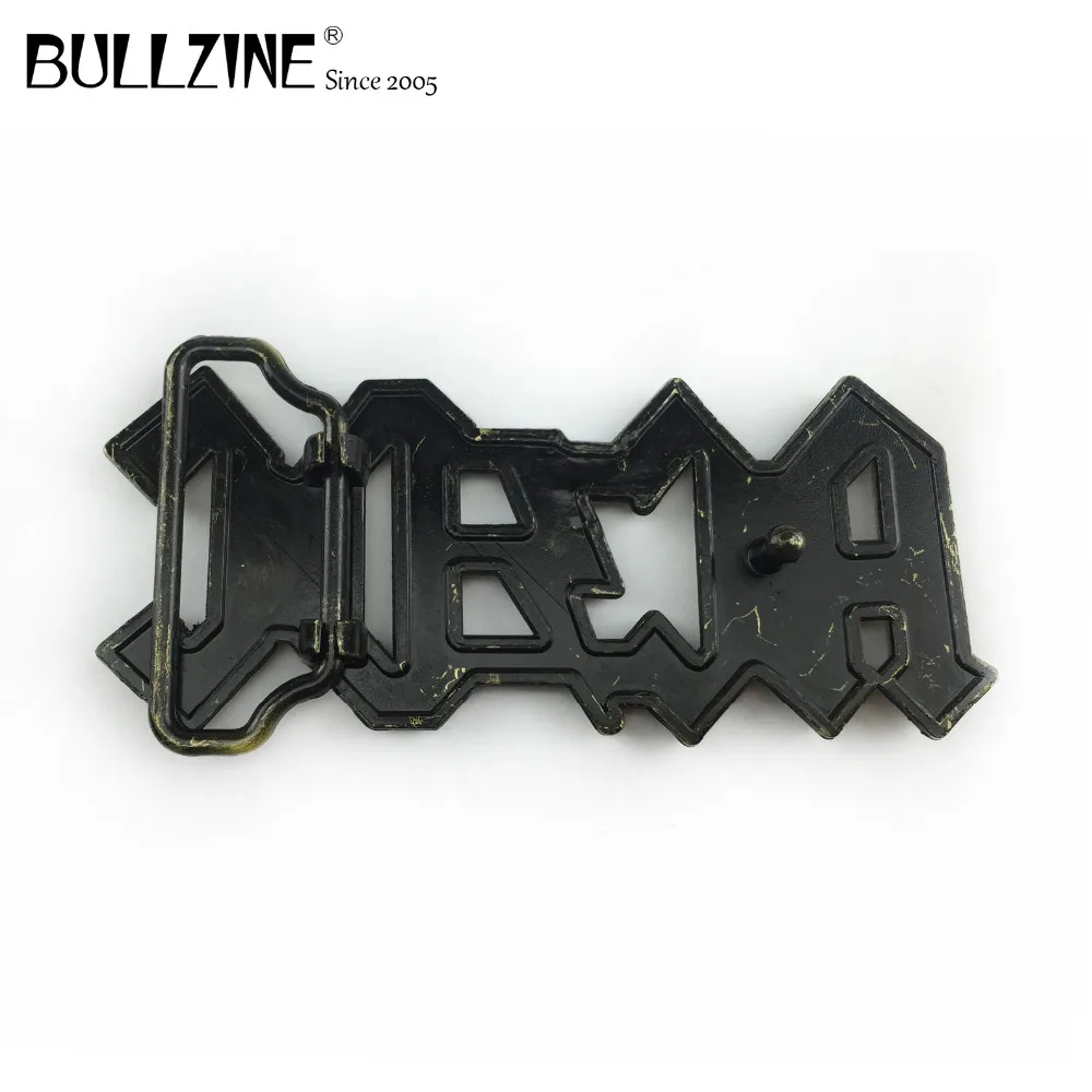 Музыкальный ковбойский ремень для джинсов Bullzine с пряжкой античный латунный из