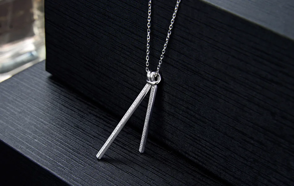 ORSA JEWELS Аутентичные стерлингового серебра 925 пробы женская цепь Подвески Ожерелья AAA кубический циркон Уникальные Модные женские ювелирные изделия SN134
