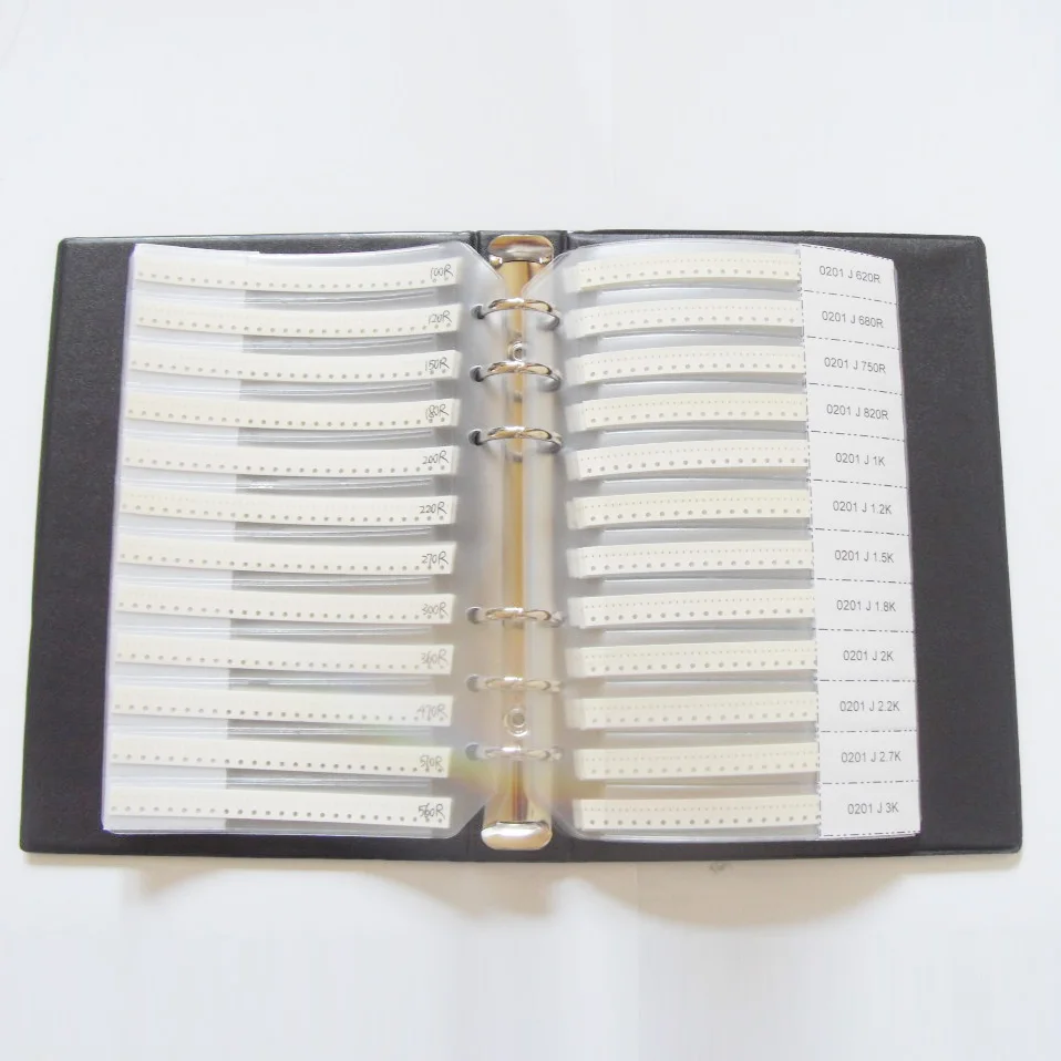 0201 SMD резистор 1/16 Вт книга для образцов 5% ный толерант 5300 шт. = резистора набор 0R ~ 1 5