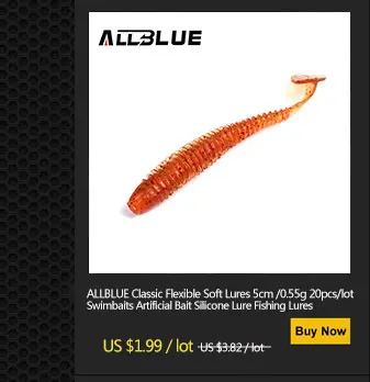 ALLBLUE, 12 шт./лот, 1,5 г/7,5 см, мягкая Рыбацкая приманка, приманка для рыбалки, Shad Jerkbait, Мягкая силиконовая приманка для ловли гольяна, плавающая приманка с разрезом хвоста