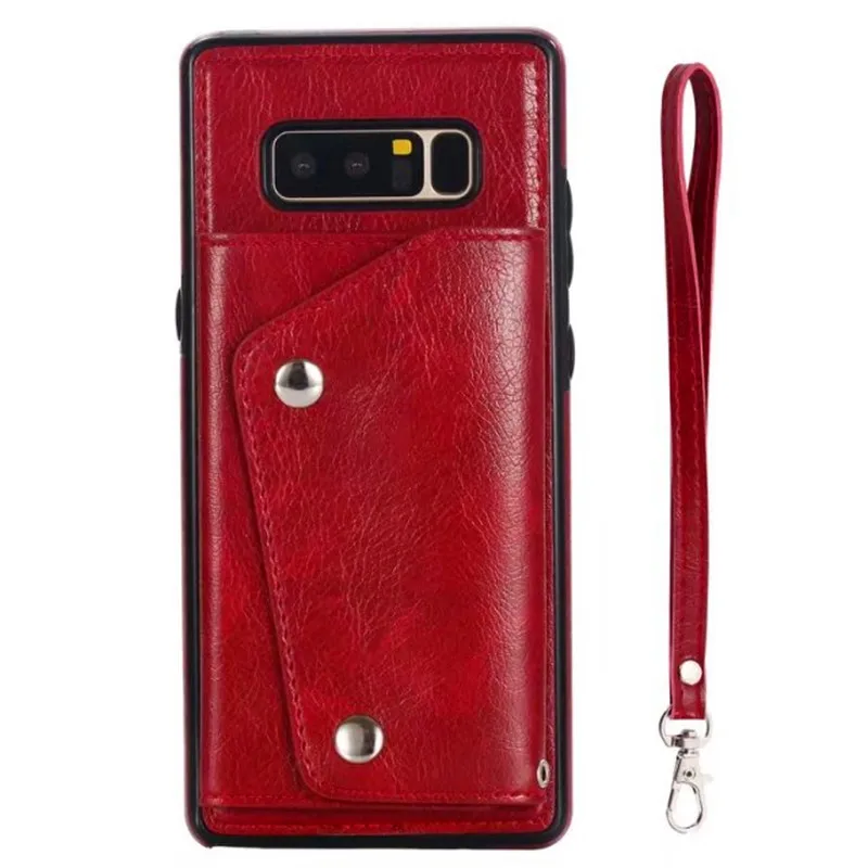 Роскошный кожаный флип чехол для samsung Galaxy NOTE8 защитный бумажник телефон S7 край S8 S9