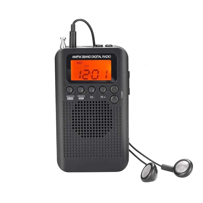 Карманное радио AM FM стерео портативный цифровой Транзистор с таймером сна и
