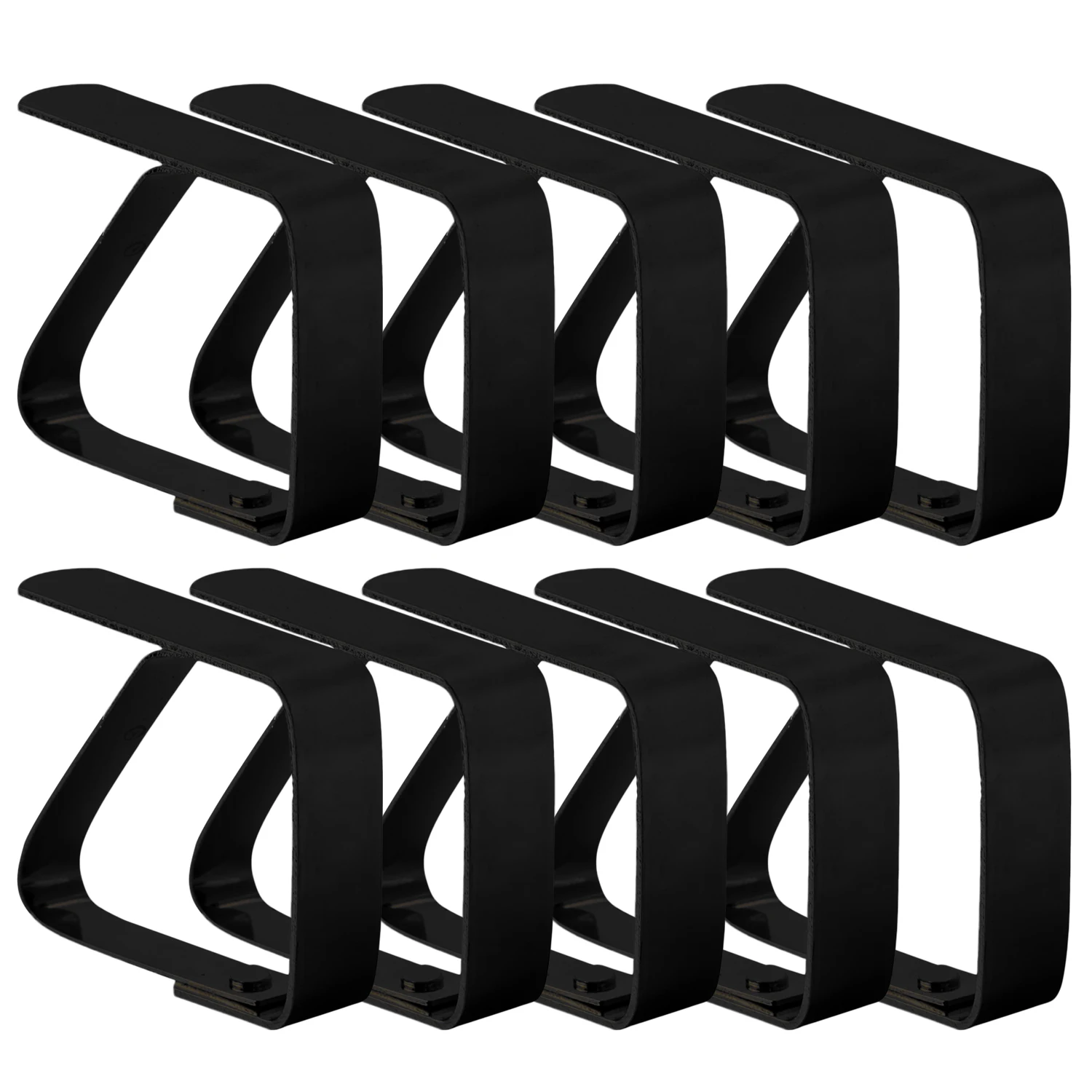 10 шт. зажимы для скатерти матовый розово золотистый и черный квадратный