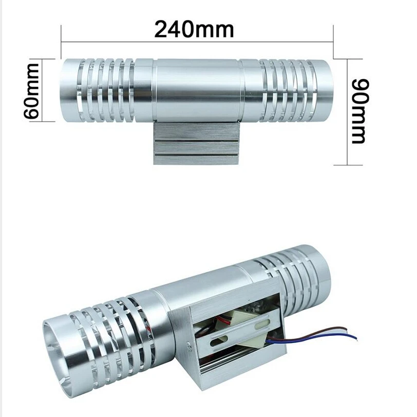 Современный светодиодный настенный светильник 6 Вт цилиндрические алюминиевые