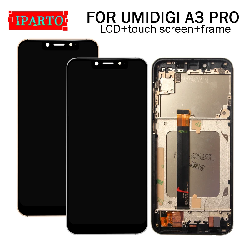 UMIDIGI A3 PRO ЖК дисплей + сенсорный экран дигитайзер рамка в сборе 100% Оригинальный для