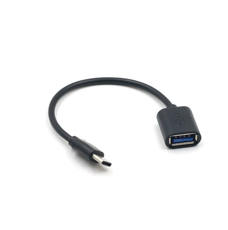 Черный 3,1 шт. Тип C OTG адаптер Кабели USB 3,0 Тип C штекер USB 100 A Женский OTG кабель для передачи данных адаптер 16 см длина - Цвет: Черный