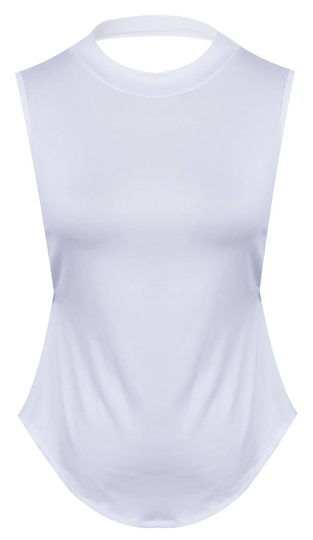 Женский трикотажный бюстгальтер без рукавов с круглым вырезом | Женская одежда