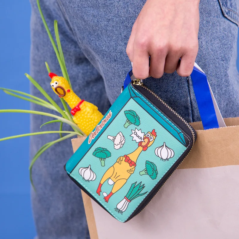 Новинка модная сумка для карт из искусственной кожи с мультяшным принтом и