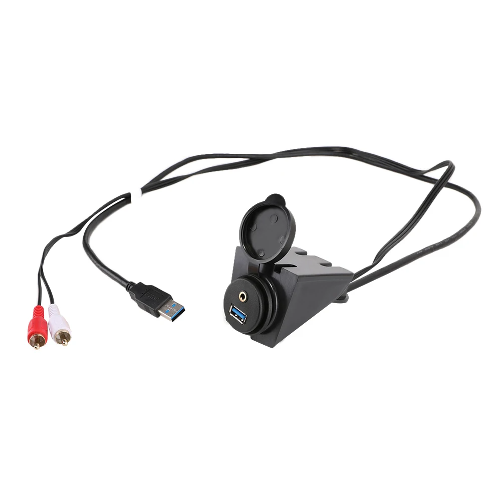USB 3 0 штекер для женщин и 5 мм + 2 RCA Заподлицо Гнездо автомобиля мотоцикла|Кабели
