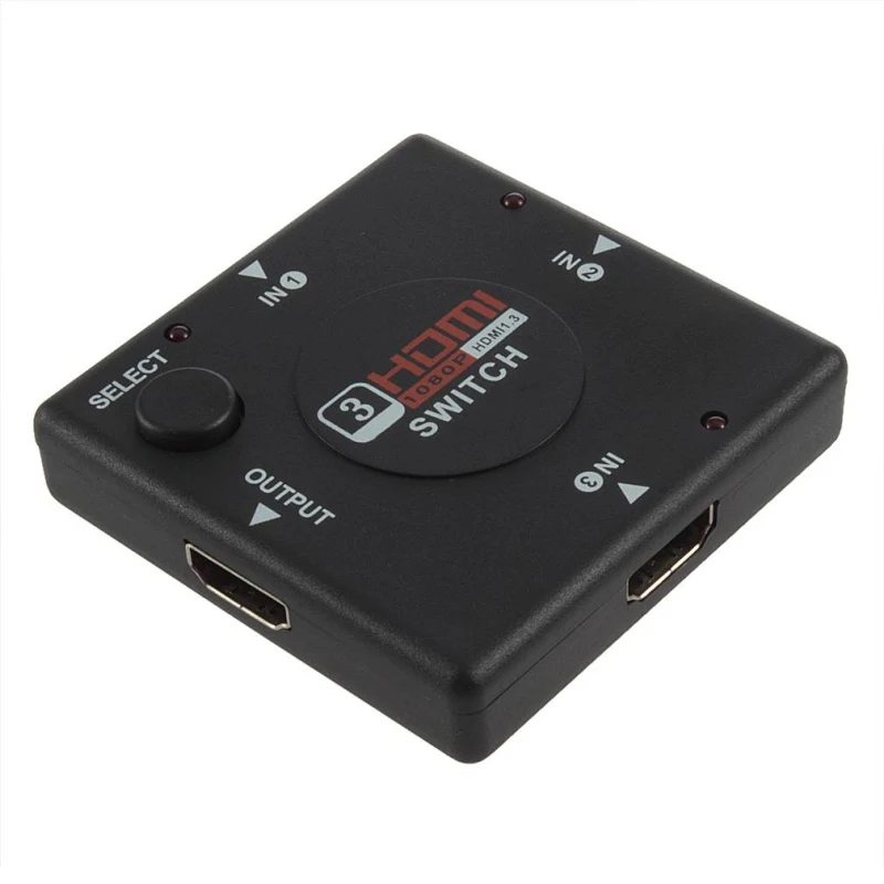 EDAL Новый 1 шт. мини 3 порта HDMI переключатель сплиттер порт для HDTV 1080P видео|Кабели