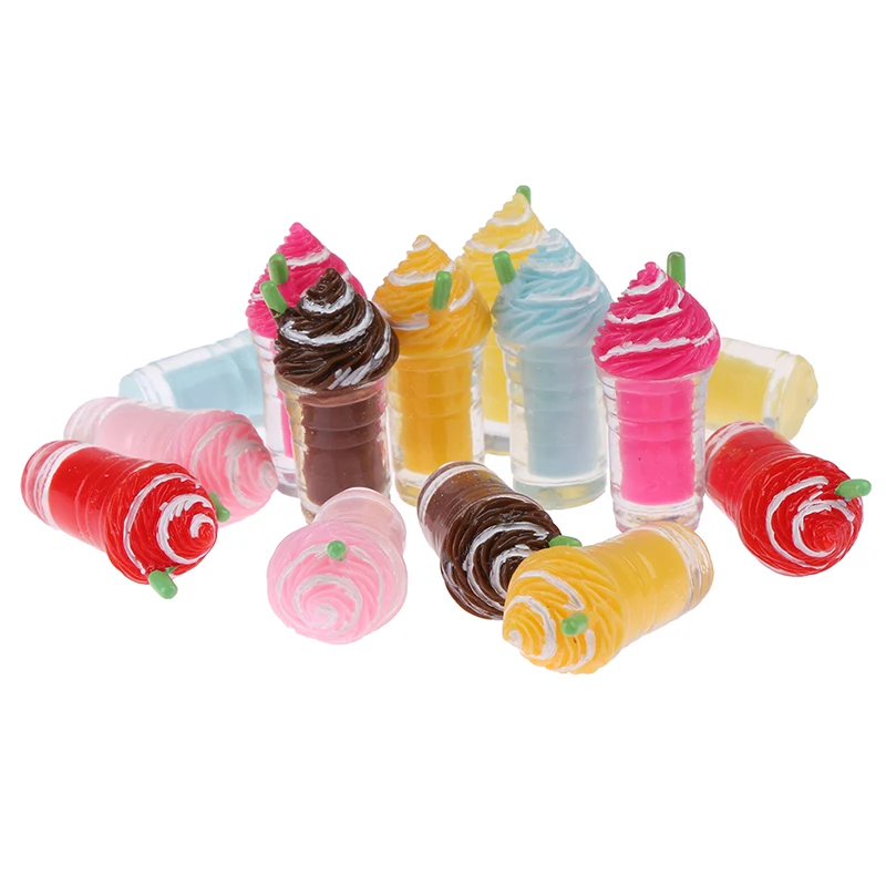 2 шт. милый кукольный домик Миниатюрный напиток мороженое чашки набор модель