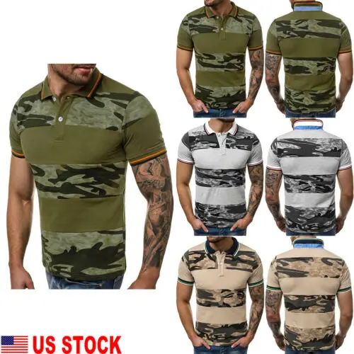 Горячая Распродажа стильные мужские камуфляжные рубашки с отворотом хит-цвет