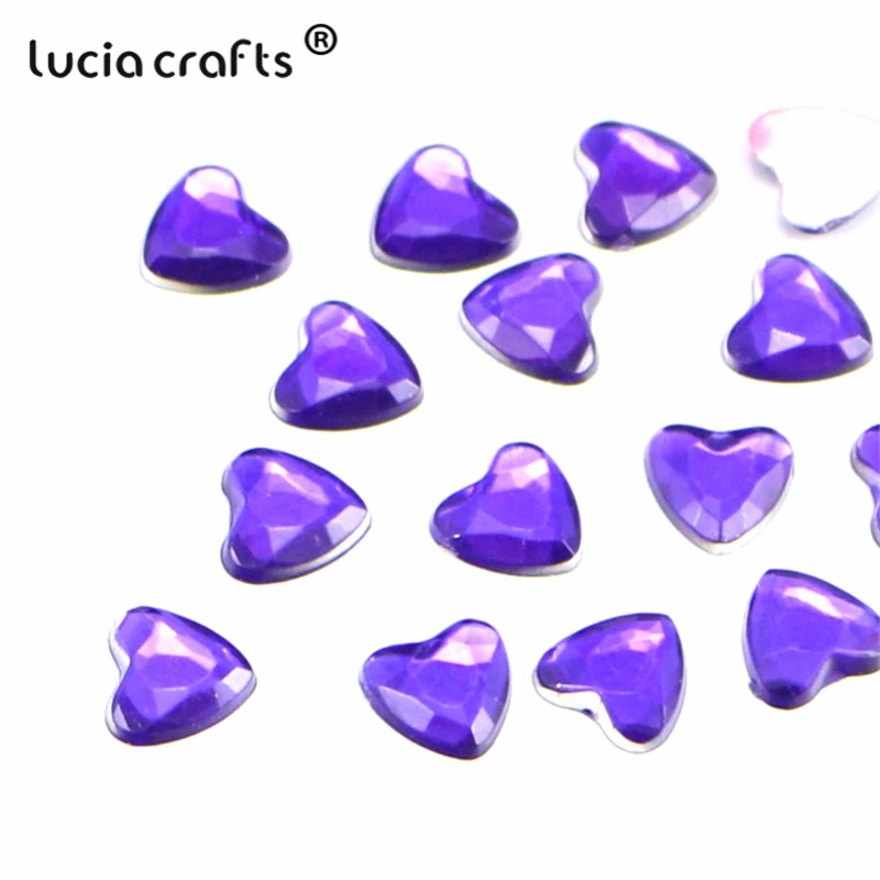 Lucia crafts 250 шт/1000 шт 4 мм прозрачные цвета/красное сердце стразы аксессуары для одежды бисер DIY материалы для рукоделия G0416