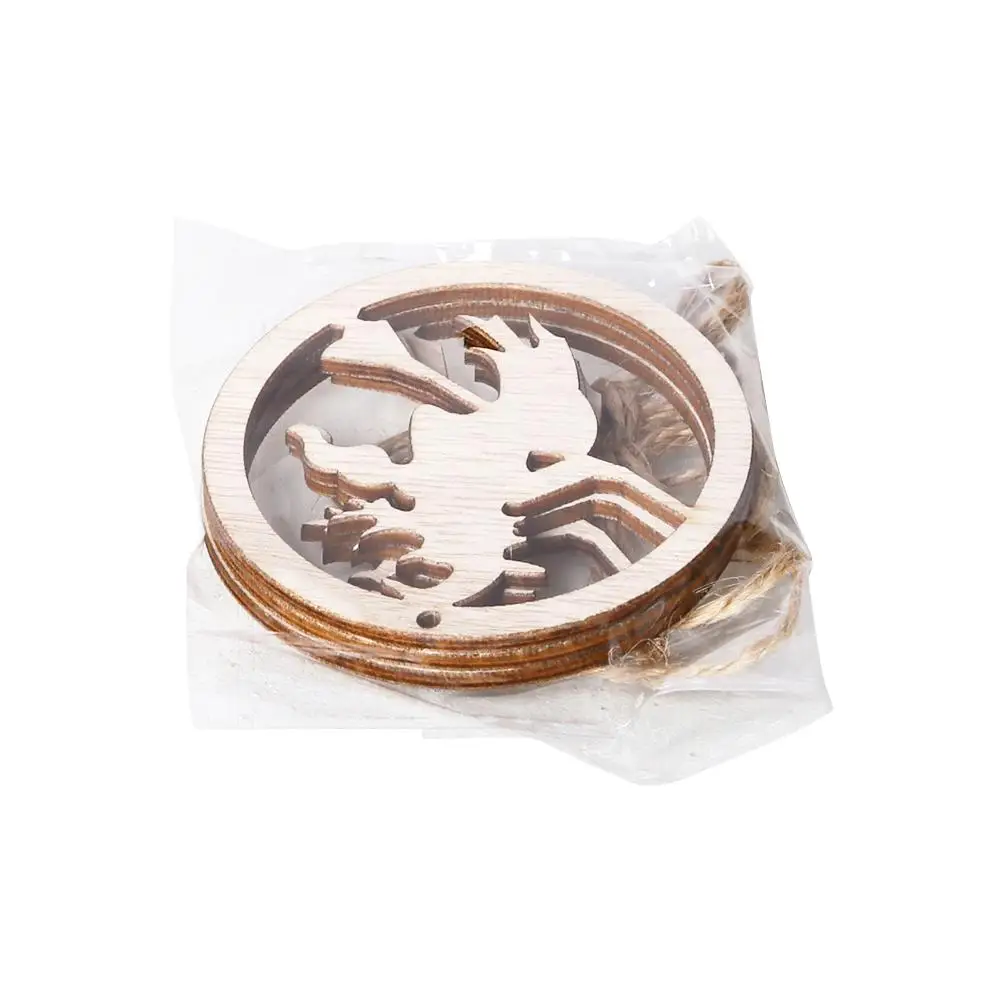 3 шт Хэллоуин тема деревянный кулон круглый полые тыквы ведьма дом с привидениями