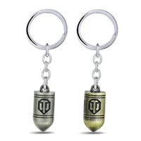 2 colors world of tanks metal keychain black zinc key ring chian hodler fashion jewelry dropshipping gift for male porte clef