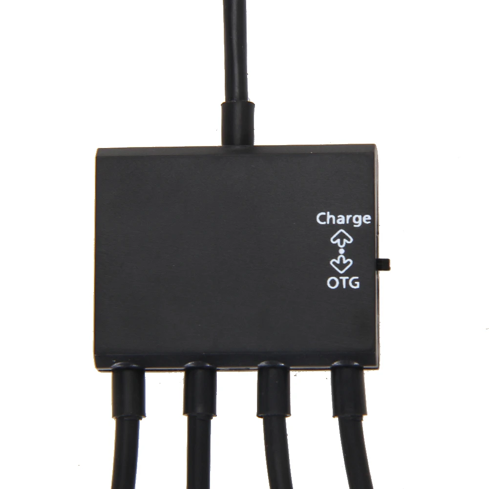 Универсальный черный 4-портовый зарядный OTG-концентратор ALLOYSEED с Micro USB для