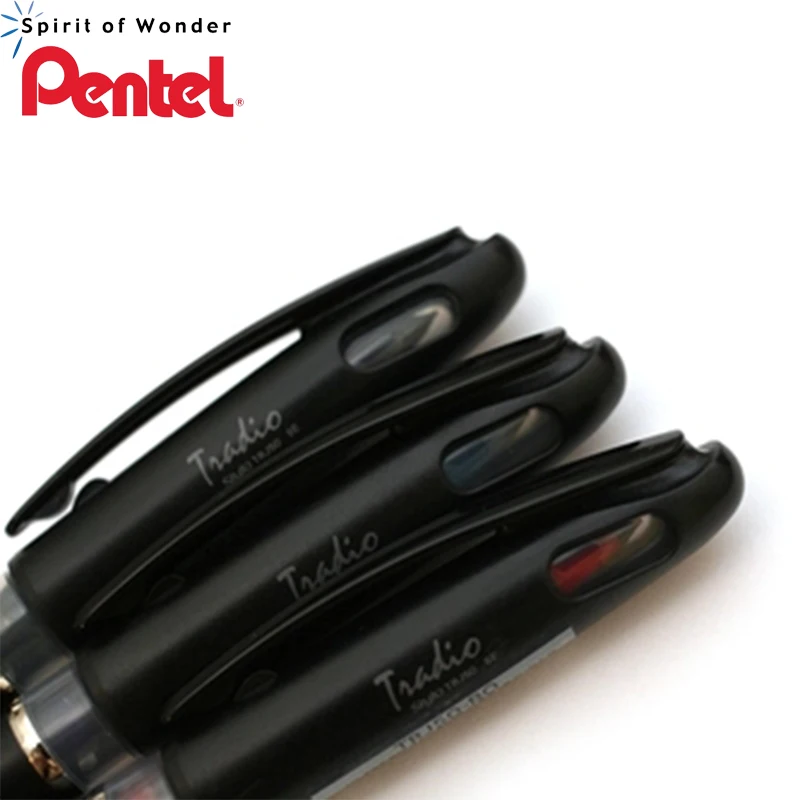 Оригинальная ручка Pentel TRJ50 с фетровым наконечником 0 4 мм 7 черная/красная/синяя