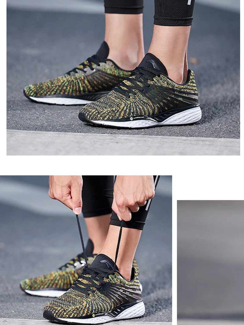 Li-Ning мужские кроссовки для бега с облачной подушкой, дышащие, устойчивая поддержка, подкладка, моно пряжа, спортивная обувь, кроссовки ARHN039 XYP746