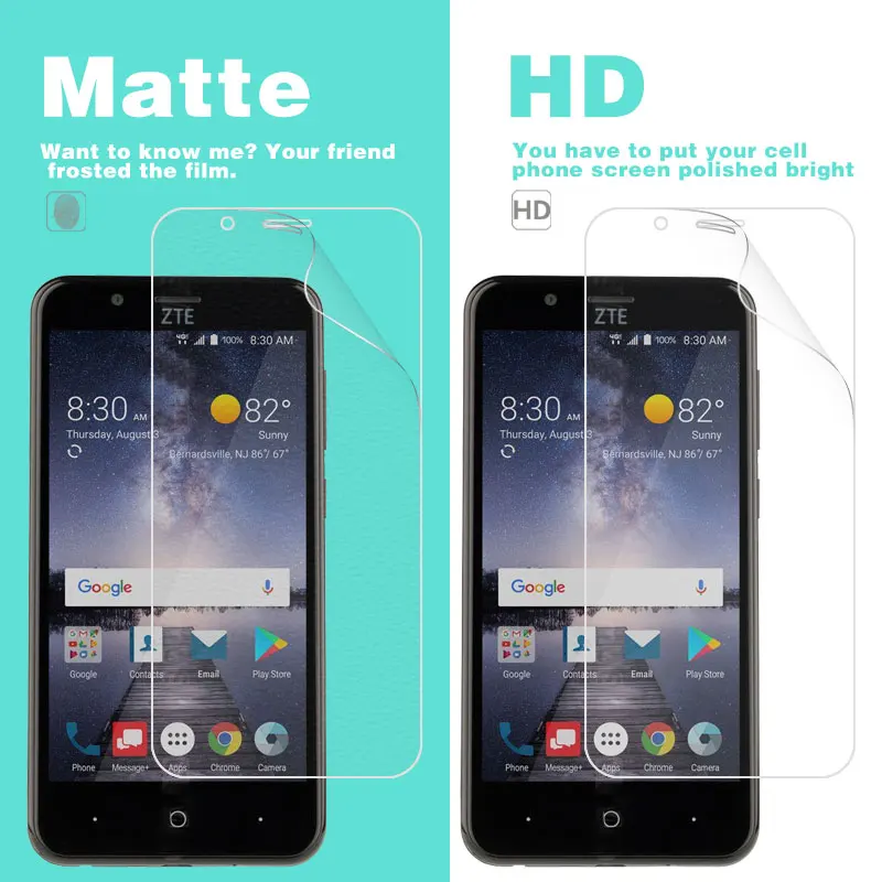 Передняя ЖК HD прозрачный глянцевый пленка для ZTE Blade Vantage 5 в матовая сотового