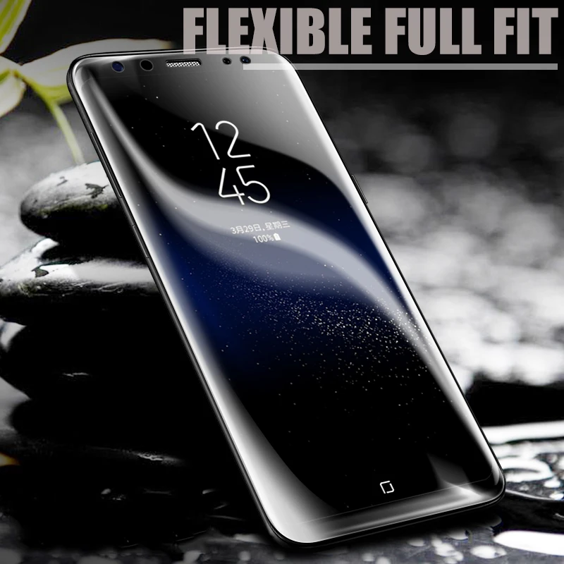 9D изогнутая мягкая пленка для samsung Galaxy S8 S9 Plus Note 8 9 S7 Edge A6 A8 Plus Защитная пленка для экрана чехол