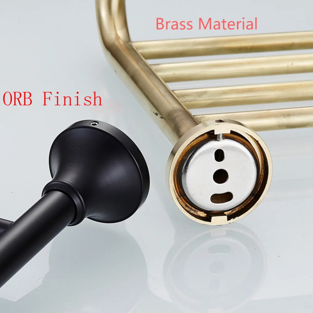 Лейден ОРБ латунный держатель для полотенец Настенный Черный стеллаж банный