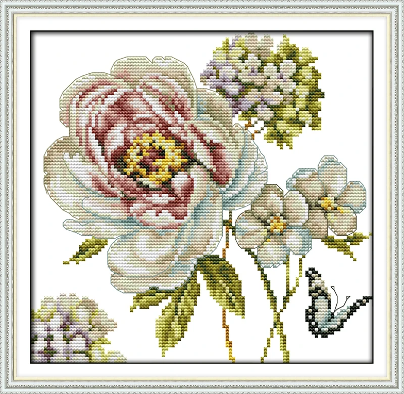 Hydrangeas (5) Набор для вышивки крестиком 14ct 11ct печать x вышивка своими руками
