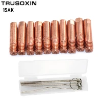 20pcs15ak binzel torchgun consumables mig wire electric welding tips for the mig welding machine with 1box dredge neeles