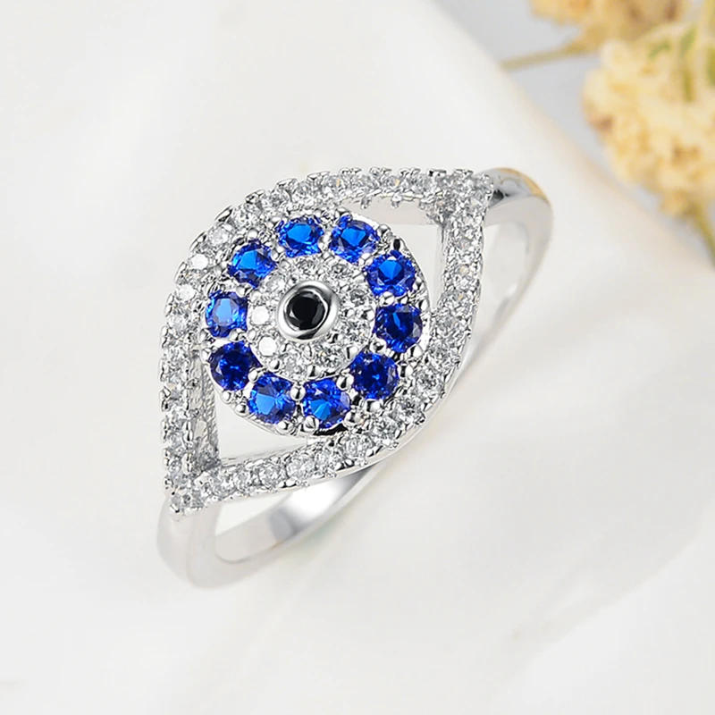 Младшее серебряное кольцо AAA кубический камень цирконий корейский стиль Женские