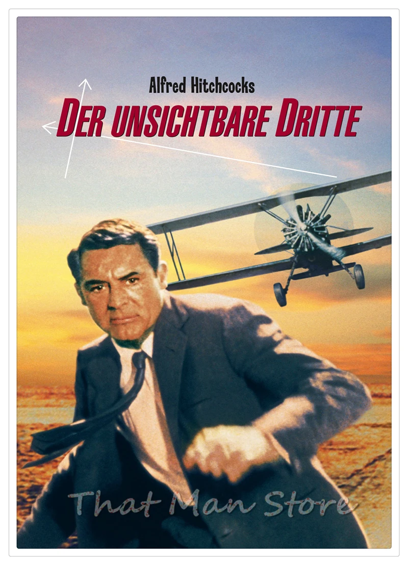 Psycho Notorious North by Northwest Hitchcock украшение для дома белая крафт-бумага фильм плакат рисунок наклейки на стену