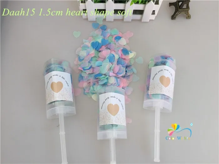 Daah15 1.5cm heart 10 шт./лот, конфетти-попперы в форме сердца, для свадьбы, вечеринки, дня рождения, украшения, детские игрушки, принадлежности - Цвет: Daah15 1.5cm heart