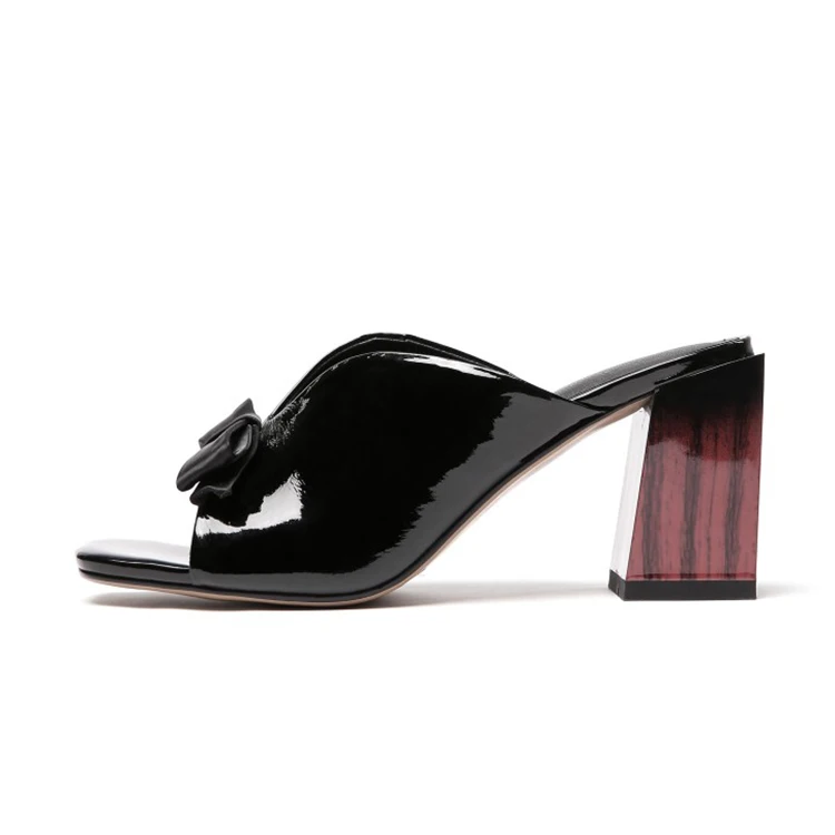 MLJUESE/женские шлепанцы из мягкой коровьей кожи с бантиком летние пляжные сандалии