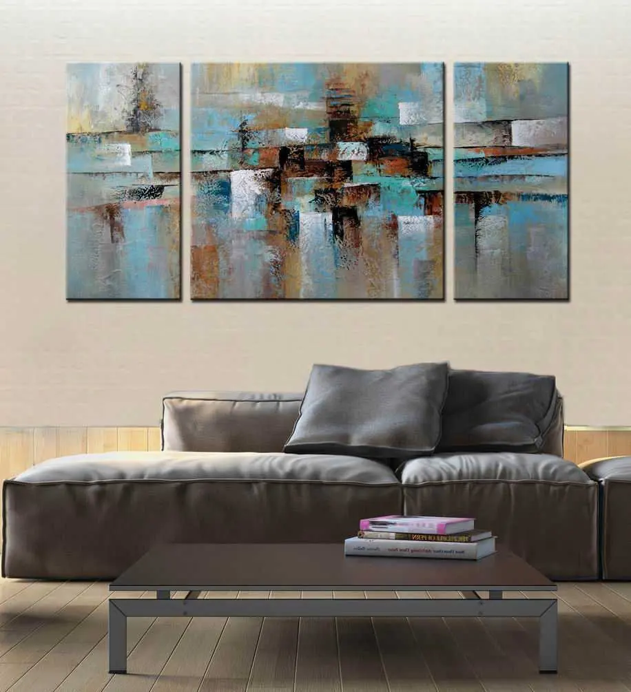 

Handpainted Abstract Oil Painting on Canvas Gallery-wrapped Wall Art Deco Home Decoration Modern Abstract Painting on Canvas