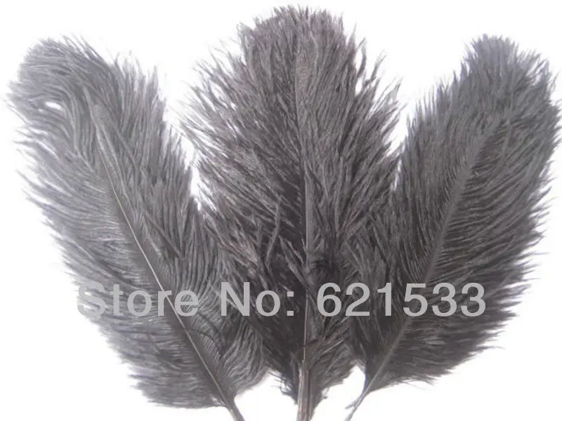 

50pcs/lot Black Ostrich Feathers 20-25 cm / 8-10 Inch Wedding Centerpieces, FREESHIPPING