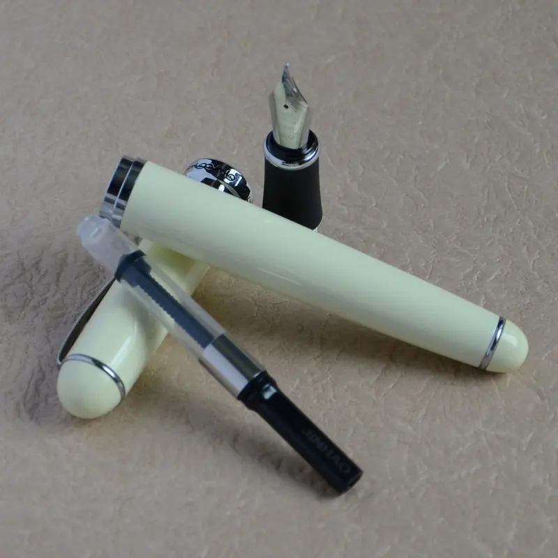 JINHAO X750 блестящий цвет слоновой кости белый и серебряный 0 7 мм Средний НИБ