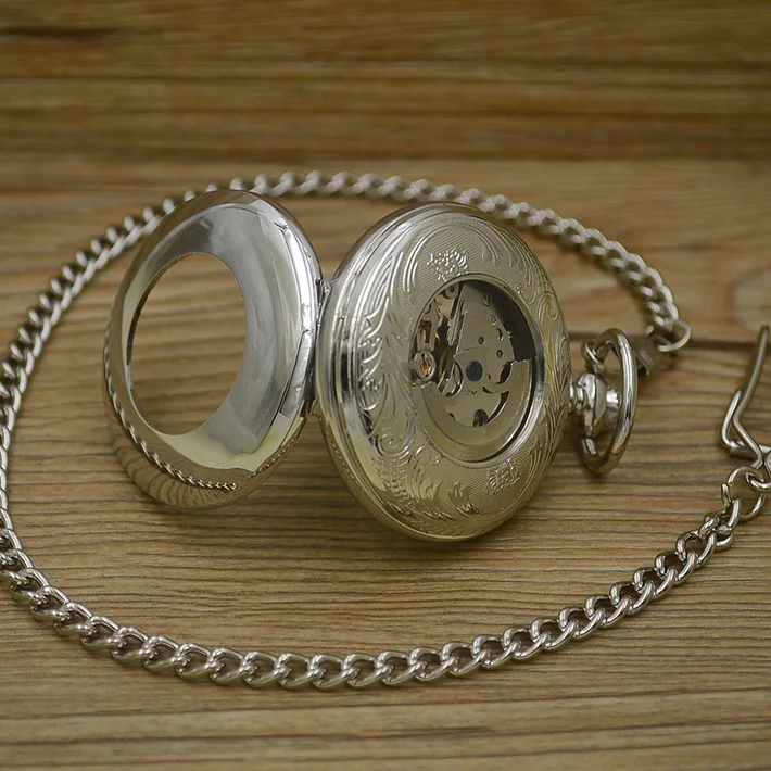 Оптовая продажа модные автоматические механические карманные часы с