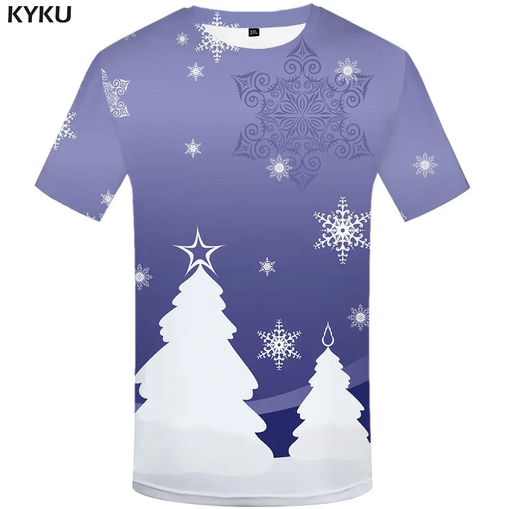 3d t shirt 02 KYKU, Рождественская футболка, Мужская забавная одежда в стиле аниме, рождественские футболки, красная 3d футболка в стиле панк-рок, футболка с принтом, вечерние футболки для счастливых мужчин, Новинка - Цвет: 3d t shirt 02