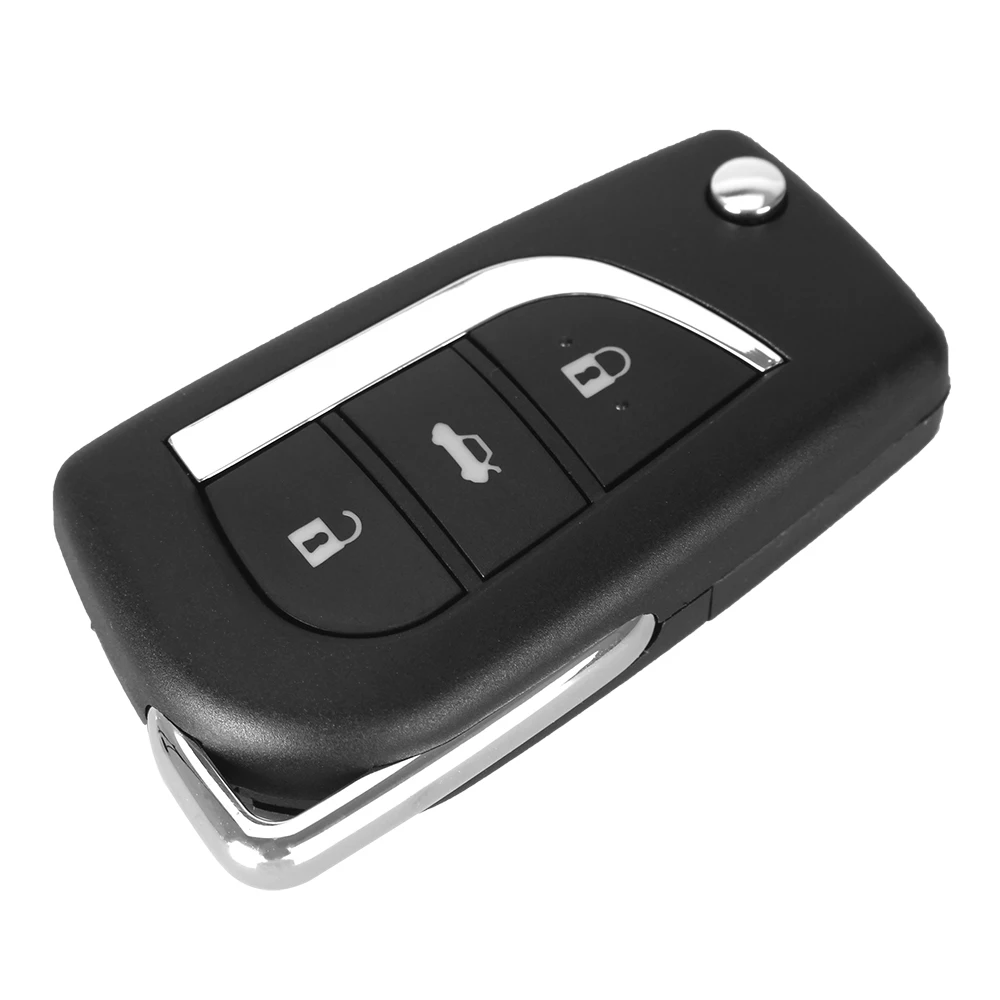 KEYYOU откидной складной дистанционный ключ для Toyota Lewin Camry eiz Highlander Corolla чехол для ключей Toy43 2 3 кнопки