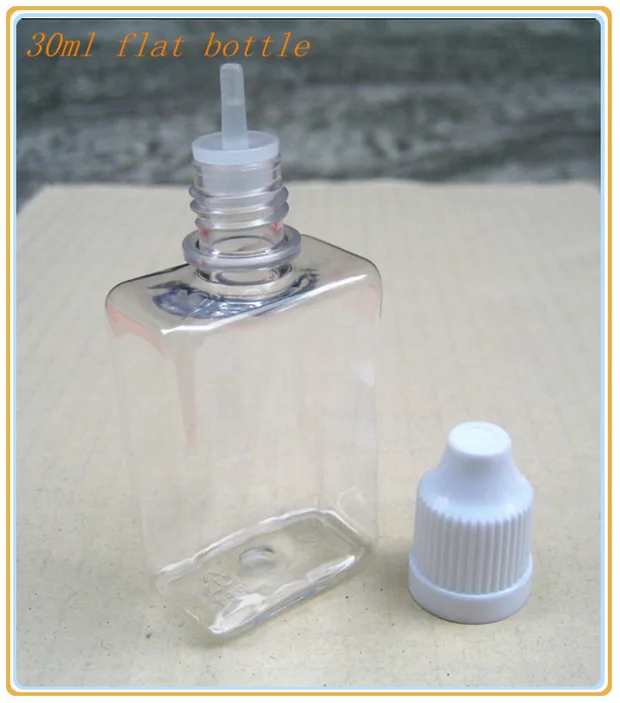 Плоская бутылка 1000 шт. 30 мл для жидкости/Длинная тонкая капельница/защита от