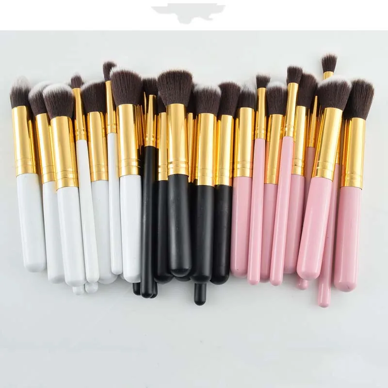 10 шт. кисти для макияжа набор кистей с деревянной консилер Foundation Кисти контур