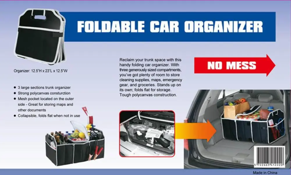 Автомобильный мульти карманный органайзер большой емкости складной багажник