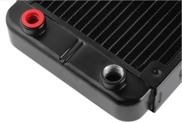 Thread Radiator 480 мм 18 трубы Алюминий компьютер led Процессор расход воды жидкости теплообменник G1/4 нитки радиатор Алюминий прямого охлаждения - Цвет лезвия: Thread Radiator
