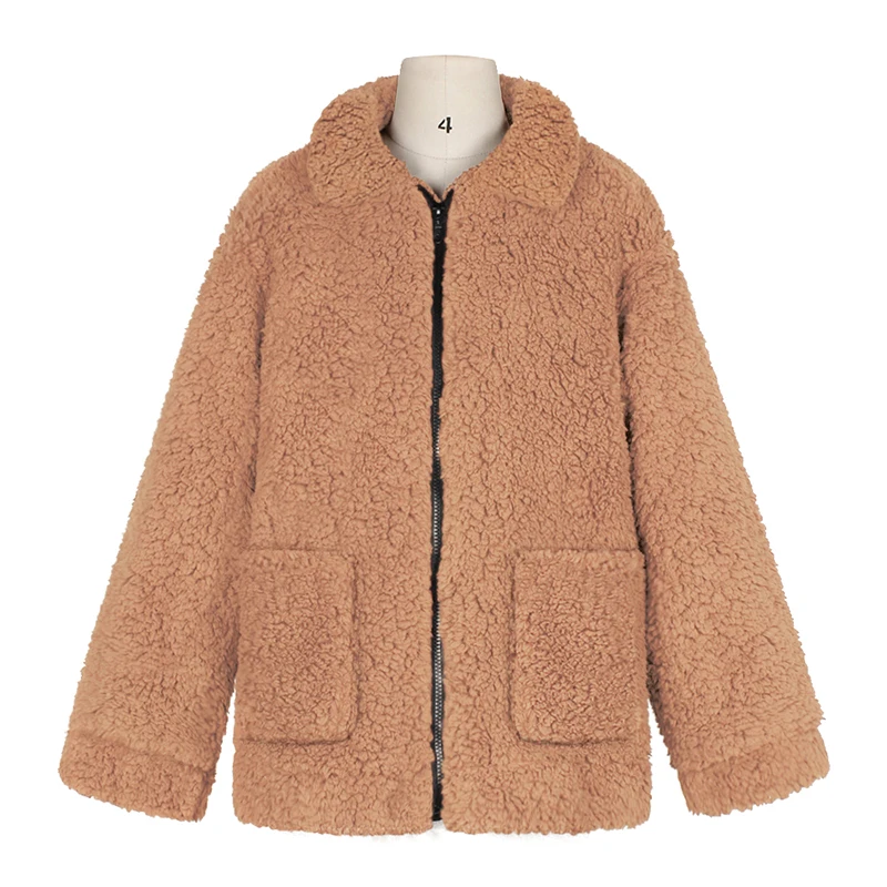 Women Autumn Winter Jacket Coat Faux Fur Coat Fake Fleece Jacket Fluffy Jackets Overcoat Casual 3XL Plus Size Outwear