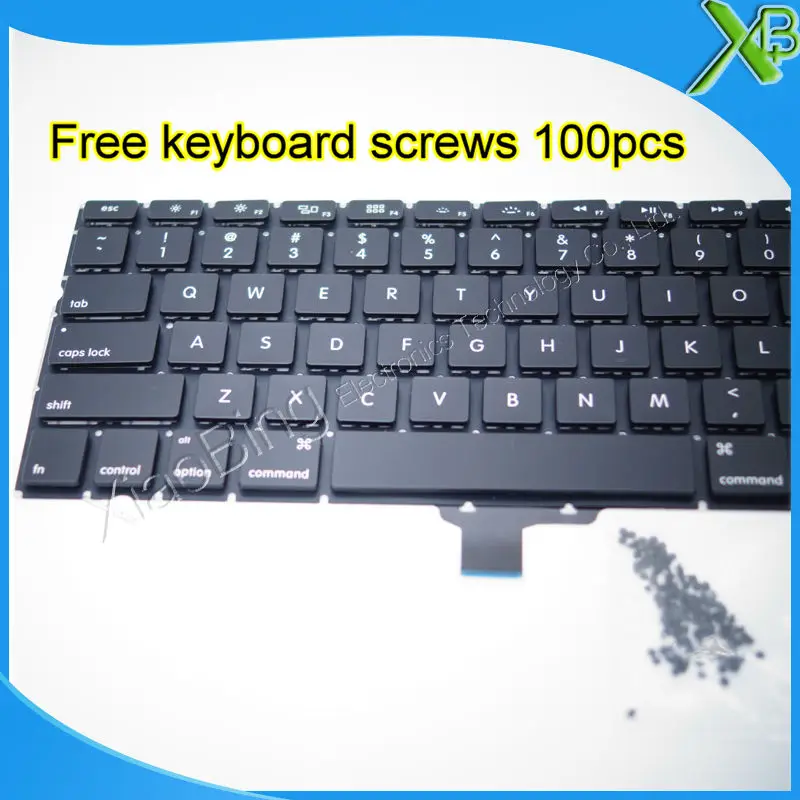 5 шт. --- Совершенно новый для MacBook Pro 13 3 &quotA1278 Клавиатура США + 100 винтов клавиатуры