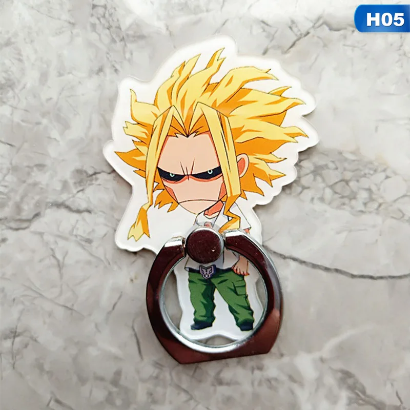 My Hero Academia All Might Bakugou Midoriya Todoroki Ring Stand Mount Holder Stent Mobile Phone Paste Stents