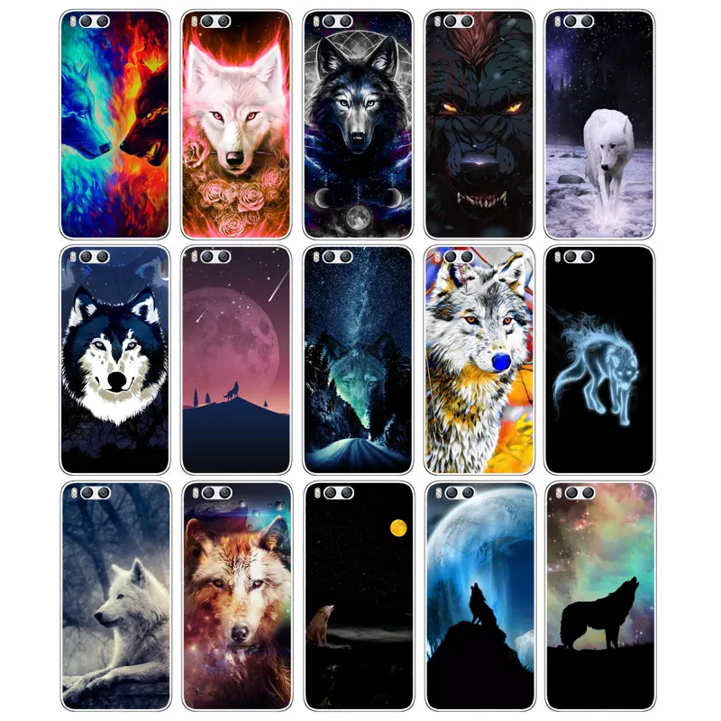 DREAMFOX M341 Luxurious Wolf Soft TPU Silicone Case Cover For Xiaomi Mi Note 2 3 4 5 6 8 SE M5 4C 4S 5C 5S 5X 6X A1 Plus |