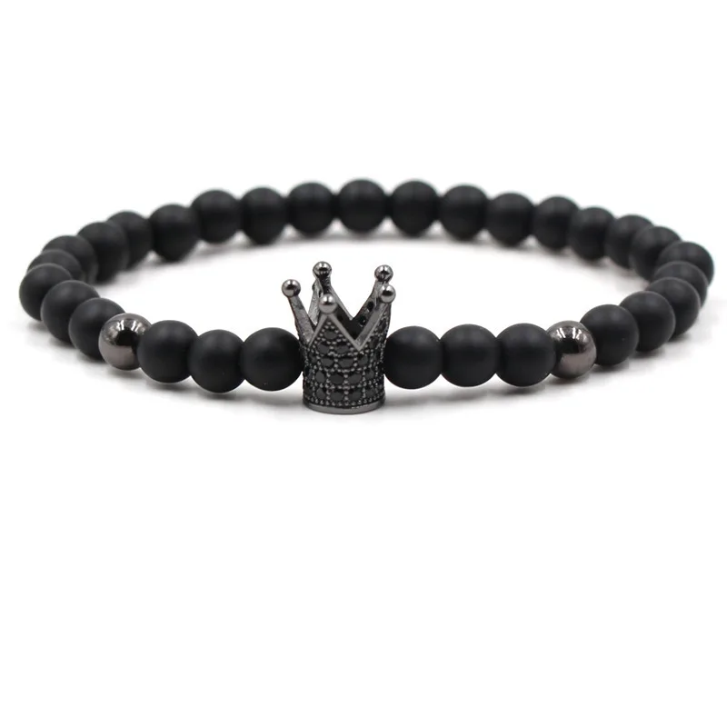 Циркониевый кулон черный 6 мм цепочка с камнем для мужчин и женщин талисманы