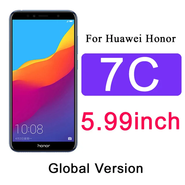For Global 7C Защитное стекло для huawei Honor 7c Pro 7a 7x закаленное стекло на Honer 7 S 7 X A C S X7 S7 A7 C7 7apro 7cpro защита экрана - Цвет: For Global 7C