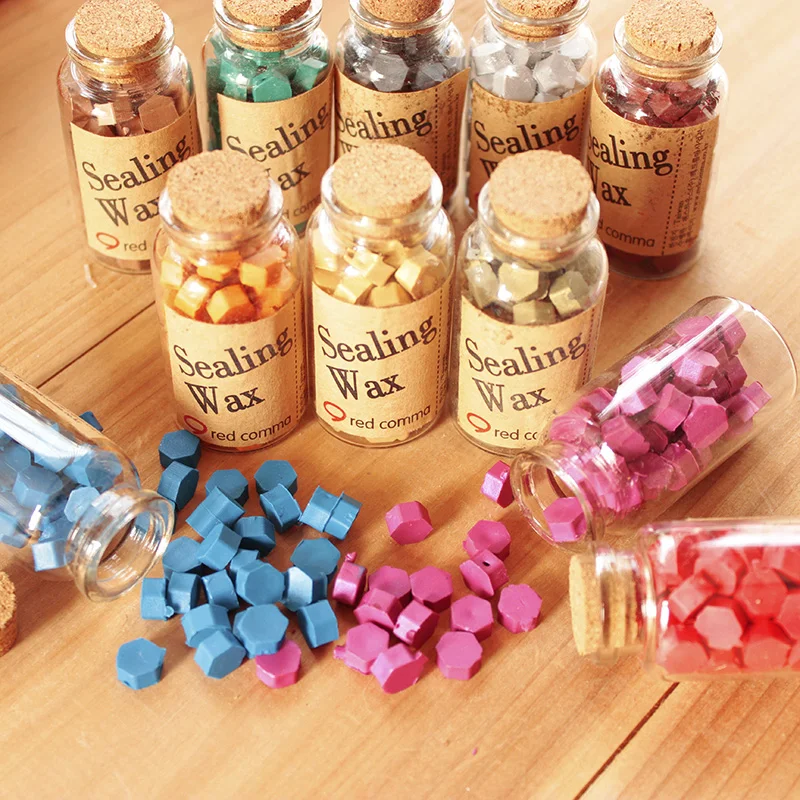 55 60 шт новые винтажные герметичные восковые таблетки многоцветная печать с