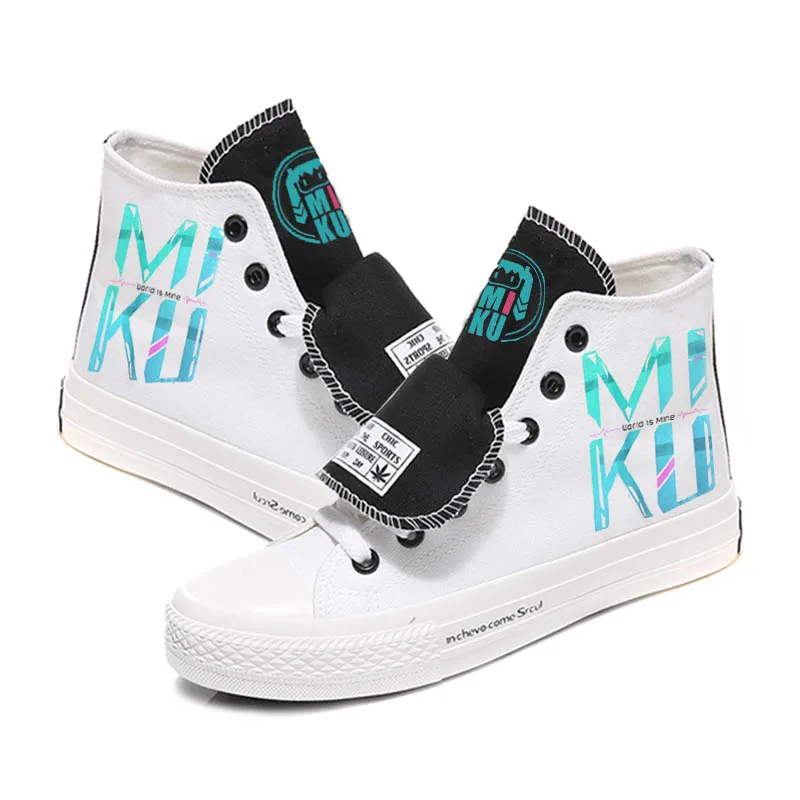 Высокое качество унисекс аниме Cos Hatsune Miku парусиновая обувь IA повседневные кеды VOCALOID Hatsune Miku Повседневная парусиновая обувь - Цвет: 5